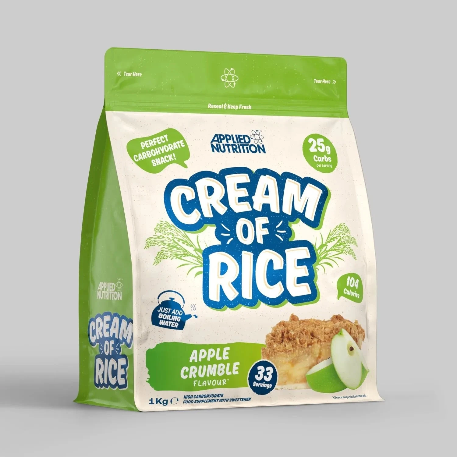 Applied Nutrition Cream of Rice 1 kg, Apple Crumble