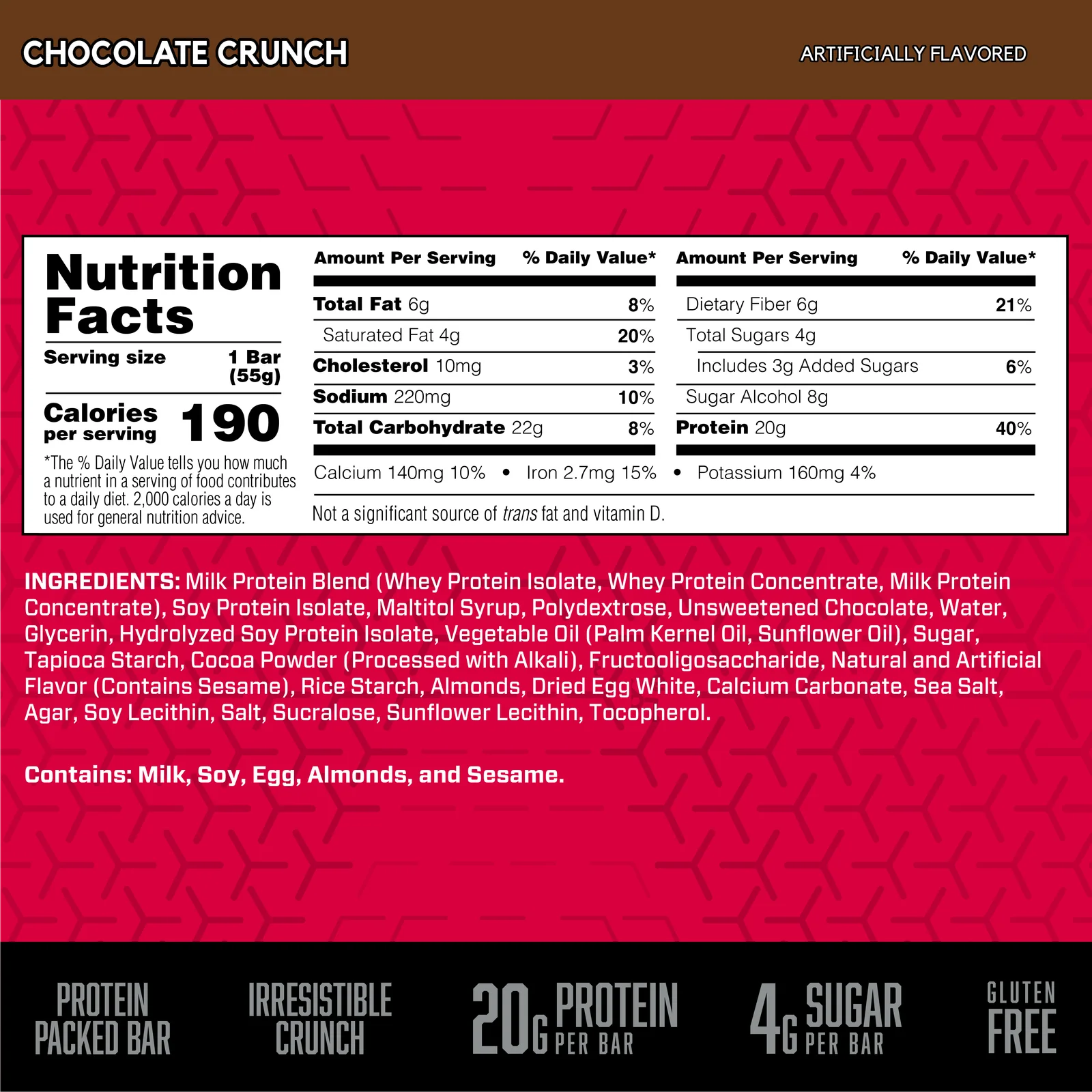 BSN Protein Crisp 12 bars, Chocolate Crunch thumbnail 3