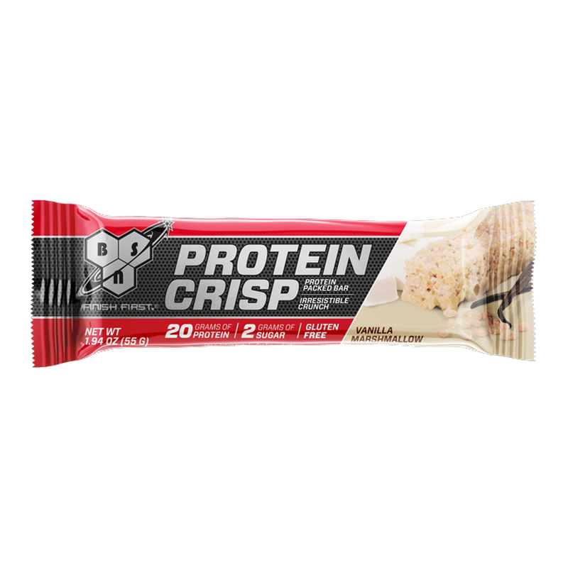 BSN Protein Crisp 1 Box (12 Bars) - Vanilla Mashmallow