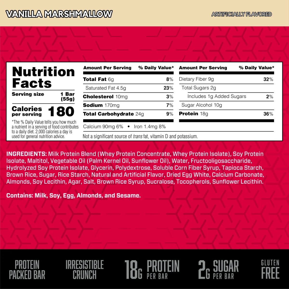 BSN Protein Crisp 12 bars, Vanilla Marshmallow thumbnail 3