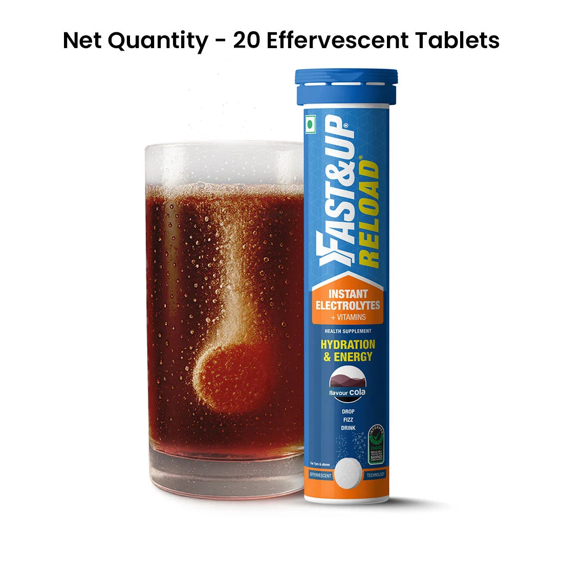 Fast&Up Reload Electrolytes Effervescent Tablets 20 tabs, Cola thumbnail 2