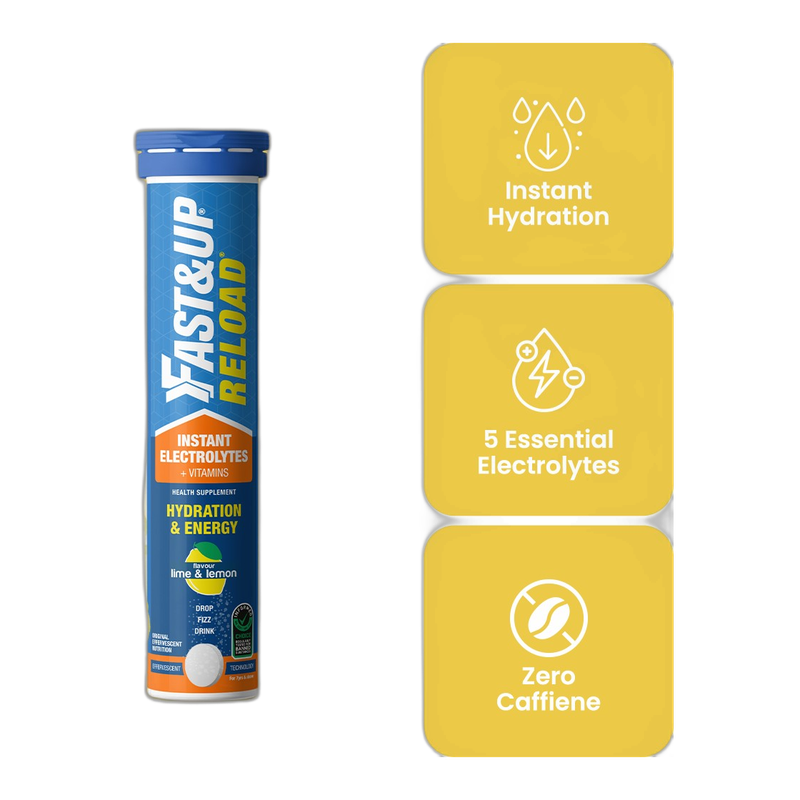 Fast & Up Reload Electrolytes (Effervescent Tablets) 20 Tabs - Lime and Lemon