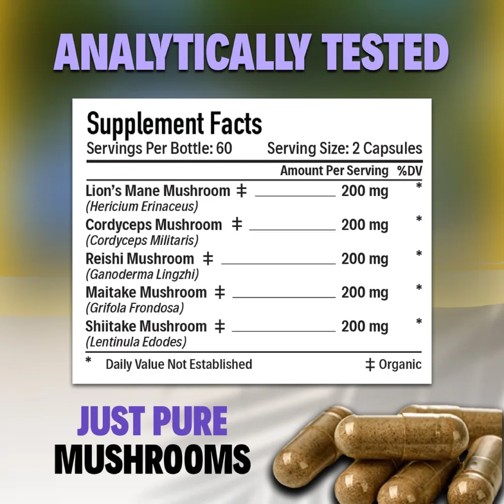 Fruiting Body Mushroom Complex 60 caps thumbnail 3
