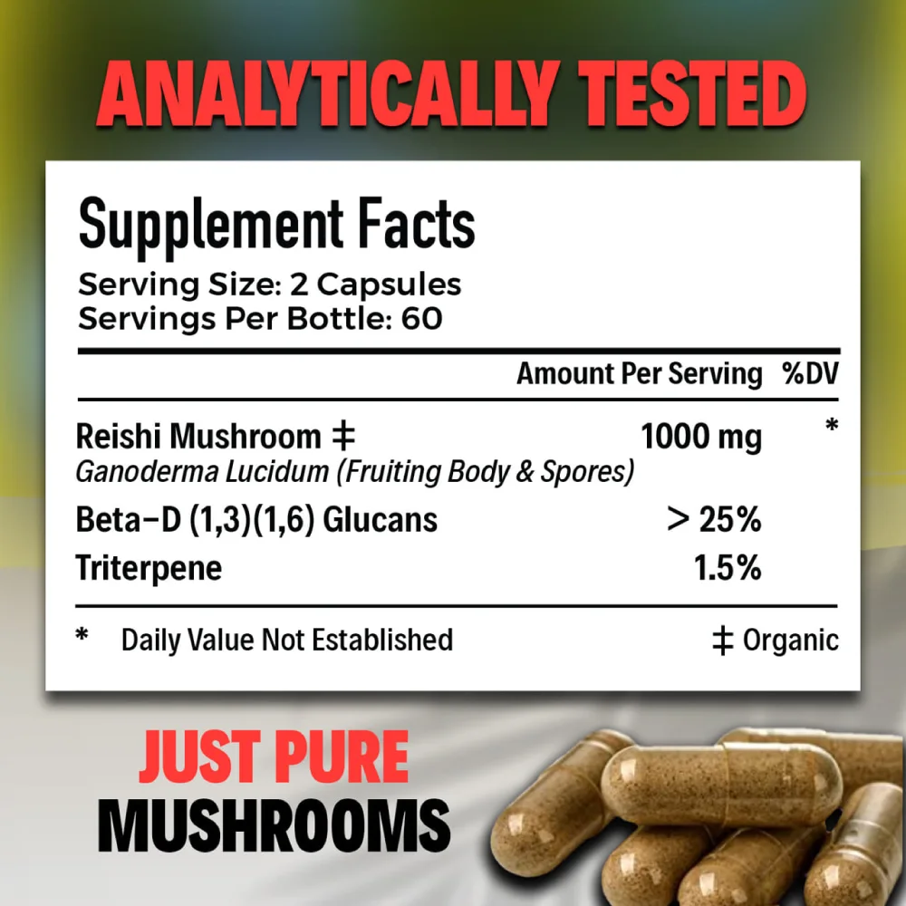 Fruiting Body Reishi 60 caps thumbnail 3