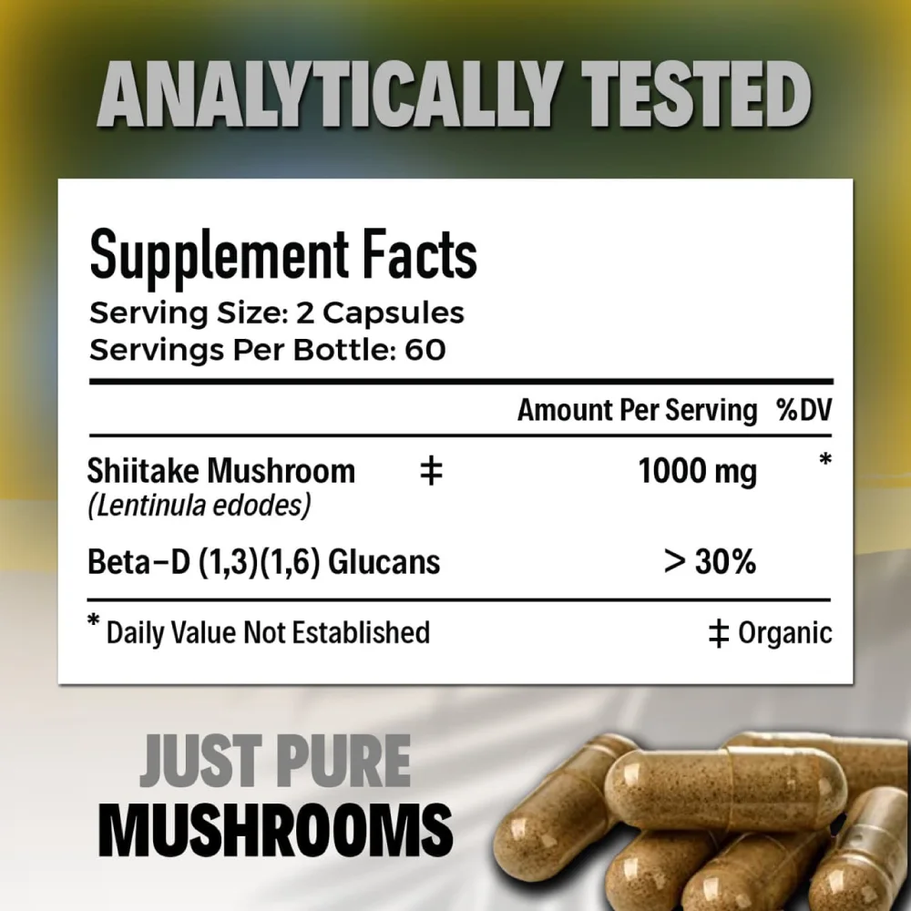 Fruiting Body Shiitake 120 caps thumbnail 3