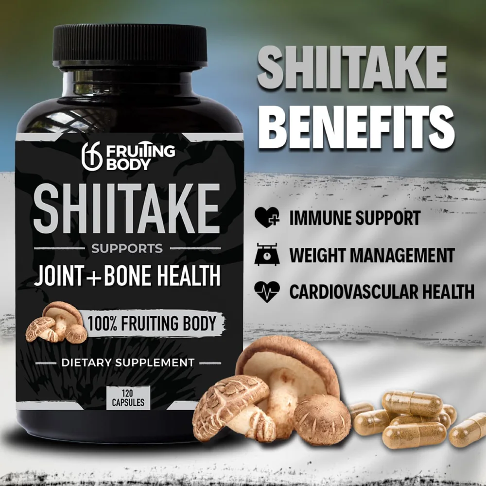 Fruiting Body Shiitake 60 caps thumbnail 4