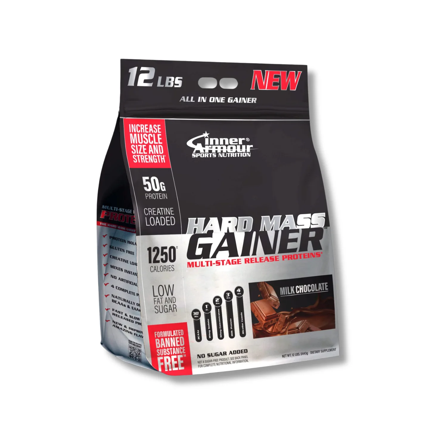 IA Hard Mass Gainer 12 lb, Milk Chocolate thumbnail 2