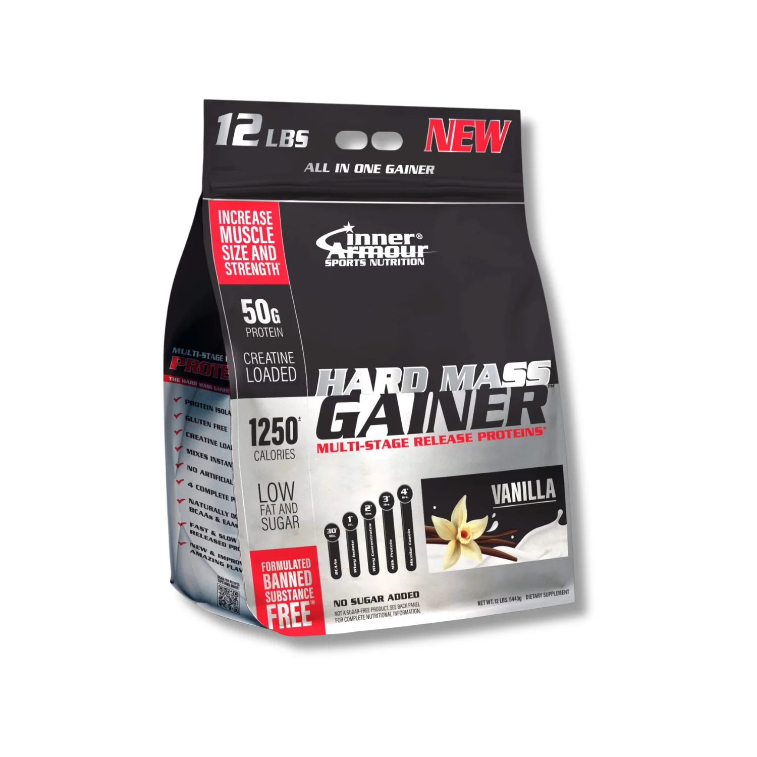 IA Hard Mass Gainer 12 lb, Vanilla thumbnail 2