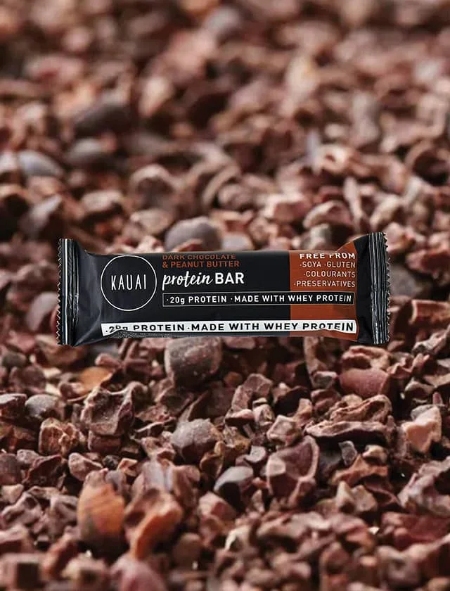 Kauai Protein Bar 12 x 75 g, Dark Chocolate and Peanut Butter thumbnail 2