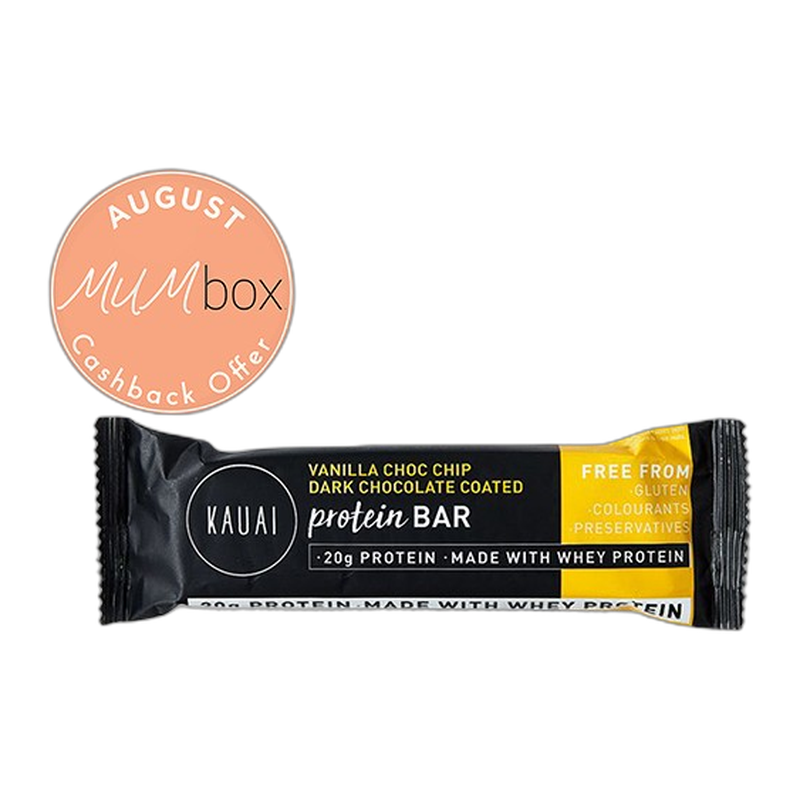 Kauai - Protein Bar (case 12 bars, 75g per bar) - Vanilla Chocolate Chip Dark Coated