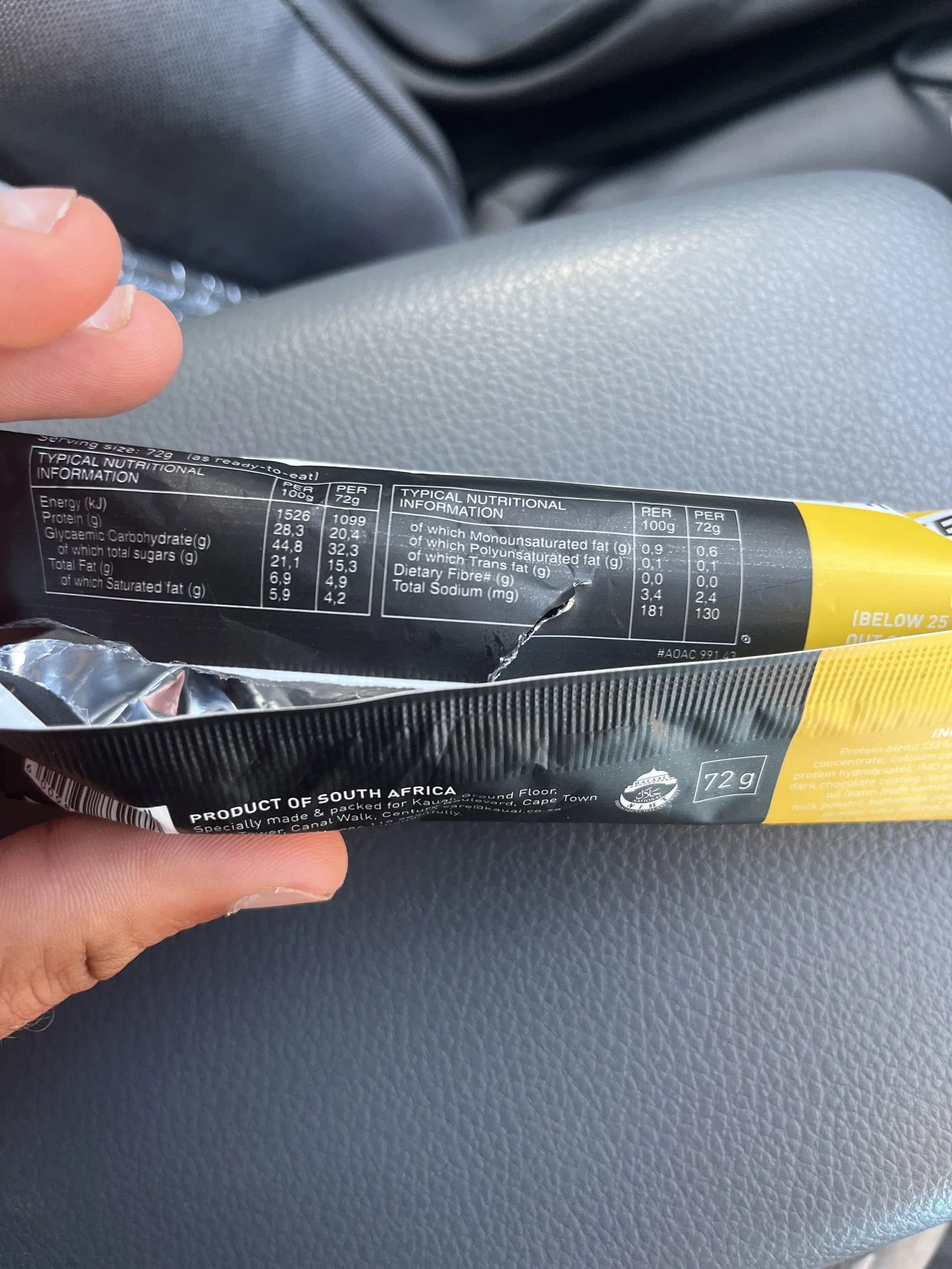 Kauai Protein Bar 12 x 75 g, Vanilla Chocolate Chip Dark Coated thumbnail 3
