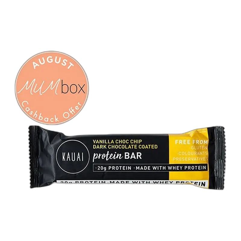Kauai Protein Bar 12 x 75 g, Vanilla Chocolate Chip Dark Coated