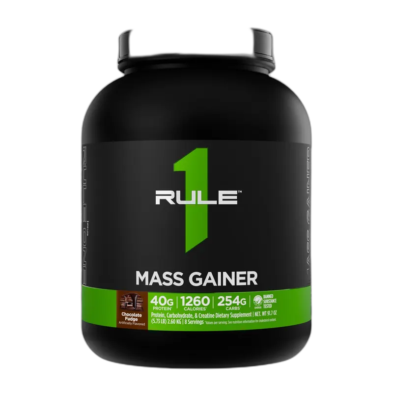 Rule 1 Mass Gainer 6 lb, Chocolate Fudge