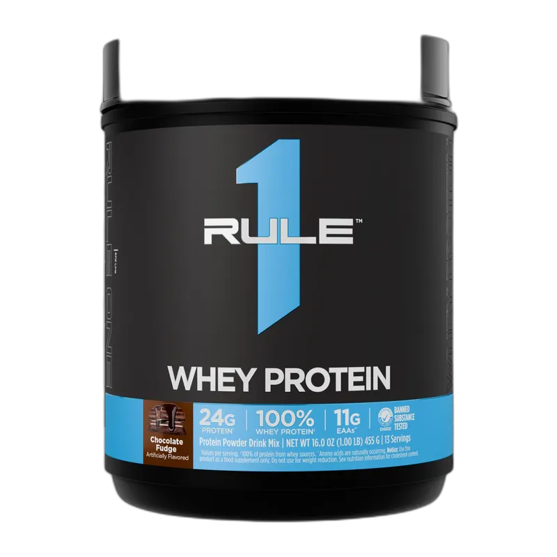 Rule 1 Whey Protein Blend 1 lb, Chocolate Fudge
