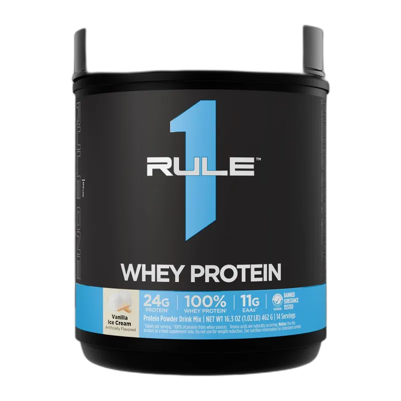 Rule 1 Whey Protein Blend 1 lb, Vanilla Ice Cream
