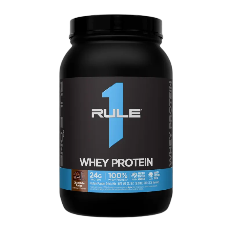 Rule 1 Whey Protein Blend 2 lb, Chocolate Fudge