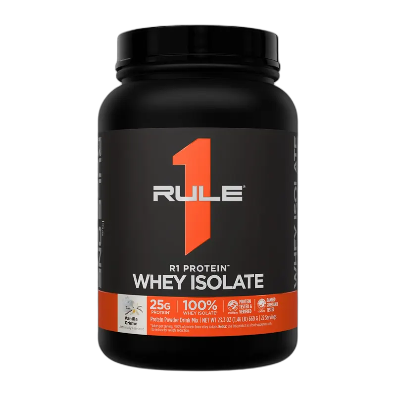 Rule 1 Whey Protein Isolate 1 lb, Vanilla Crème