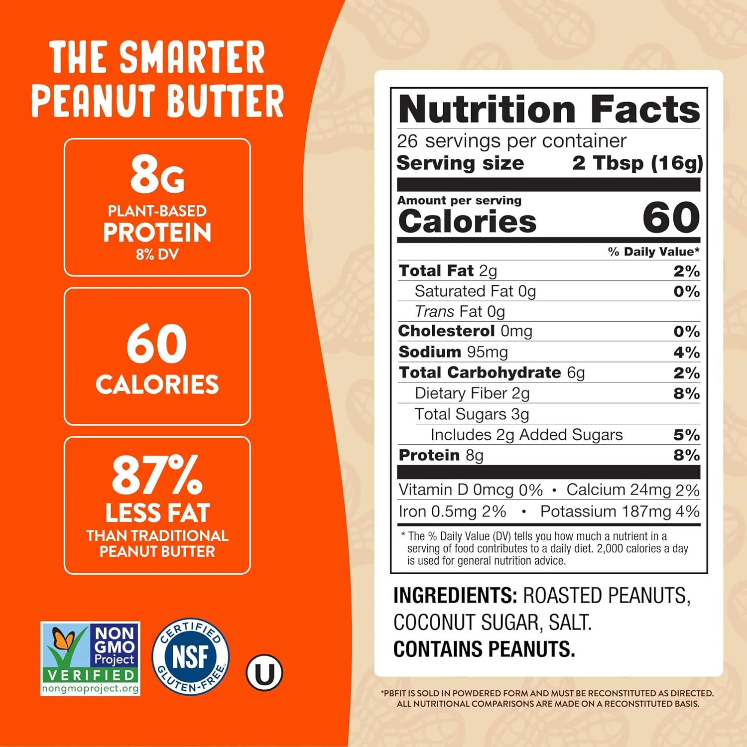 PBfit Peanut Butter Powder 15 oz, Original thumbnail 3