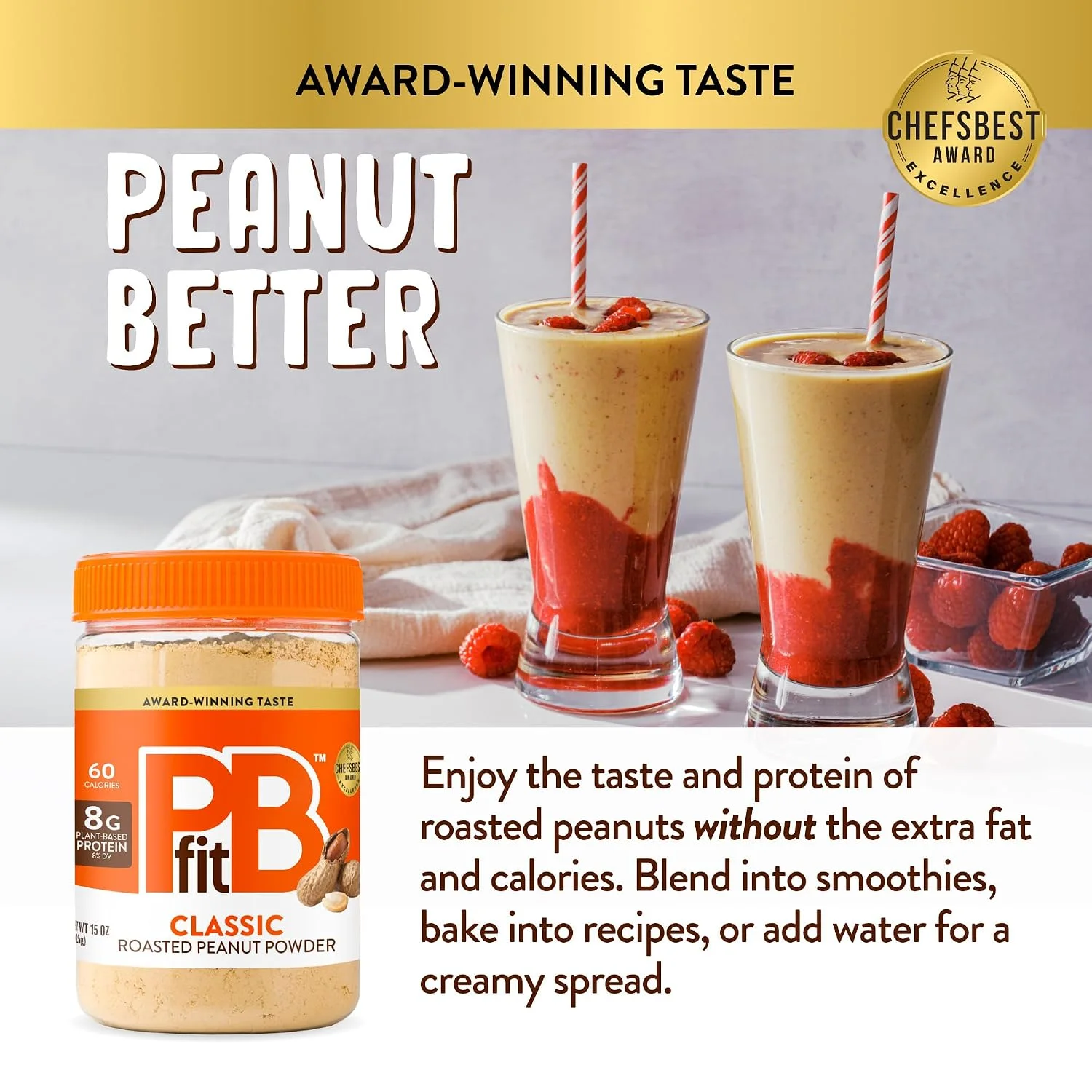 PBfit Peanut Butter Powder 15 oz, Original thumbnail 4