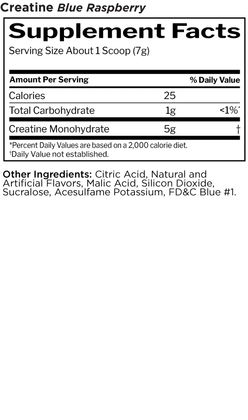 Rule 1 Creatine 210 g, Blue Raspberry thumbnail 2