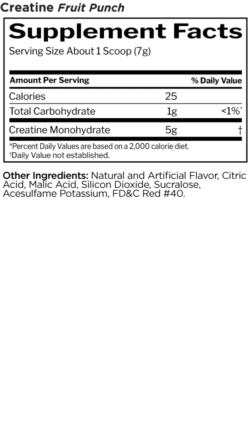 Rule 1 Creatine 210 g, Fruit Punch thumbnail 2