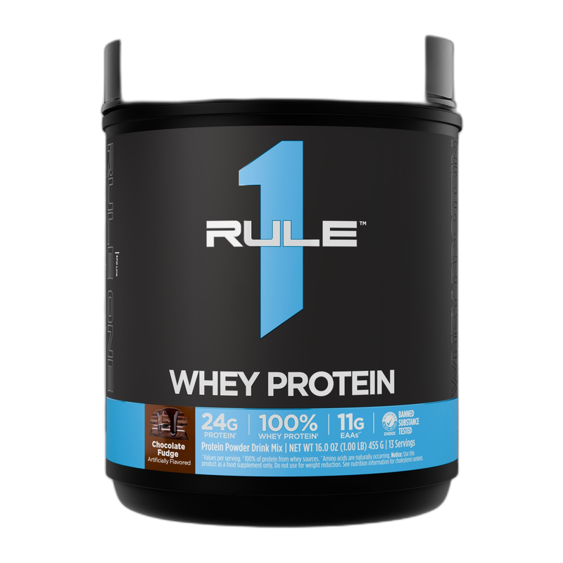 Rule1 Whey Protein Blend 1lb - Chocolate Fudge
