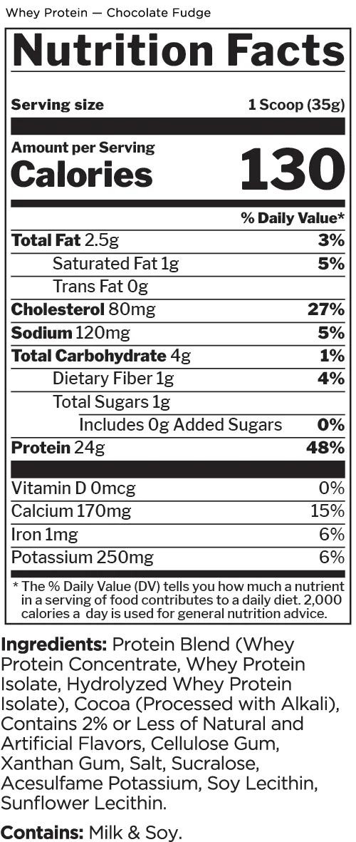 Rule 1 Whey Protein Blend 2 lb, Chocolate Fudge thumbnail 2