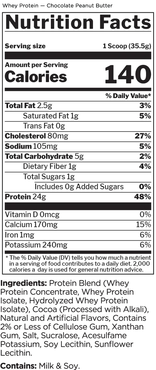 Rule 1 Whey Protein Blend 2 lb, Chocolate Peanut Butter thumbnail 2