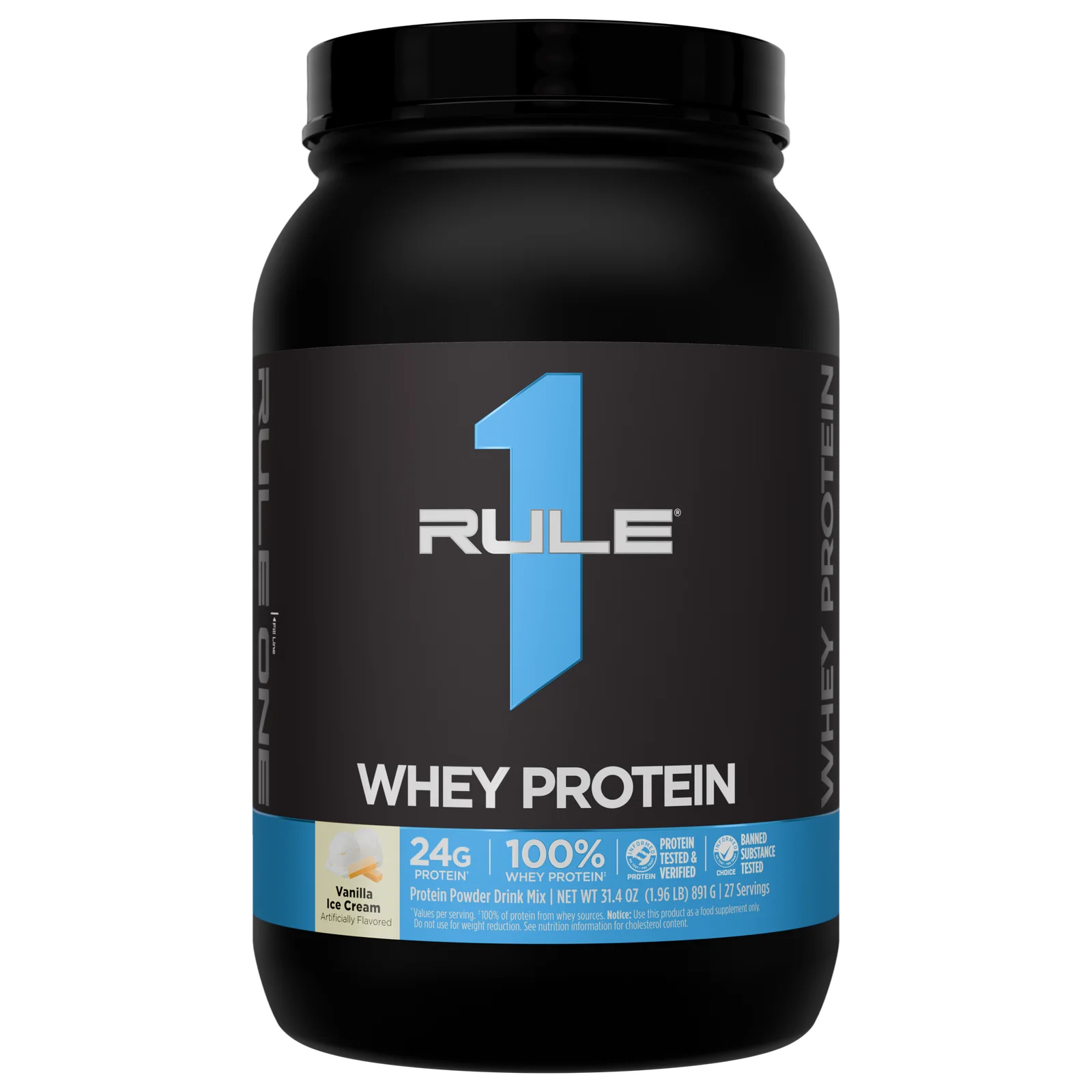 Rule 1 Whey Protein Blend 2 lb, Vanilla Ice Cream thumbnail 3