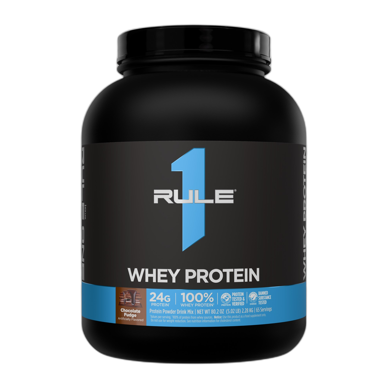 Rule1 Whey Protein Blend 5lb - Chocolate Fudge