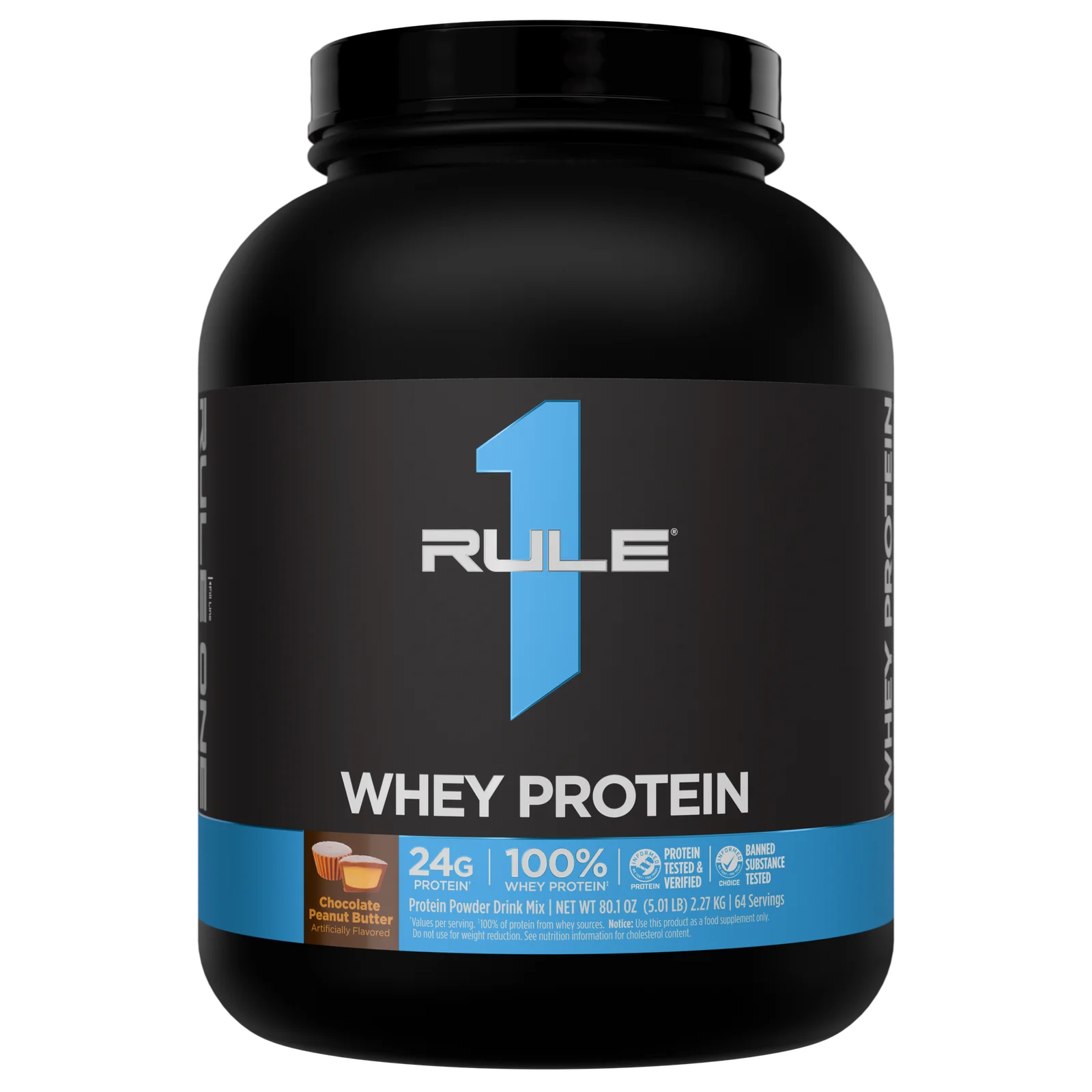 Rule 1 Whey Protein Blend 5 lb, Chocolate Peanut Butter thumbnail 3