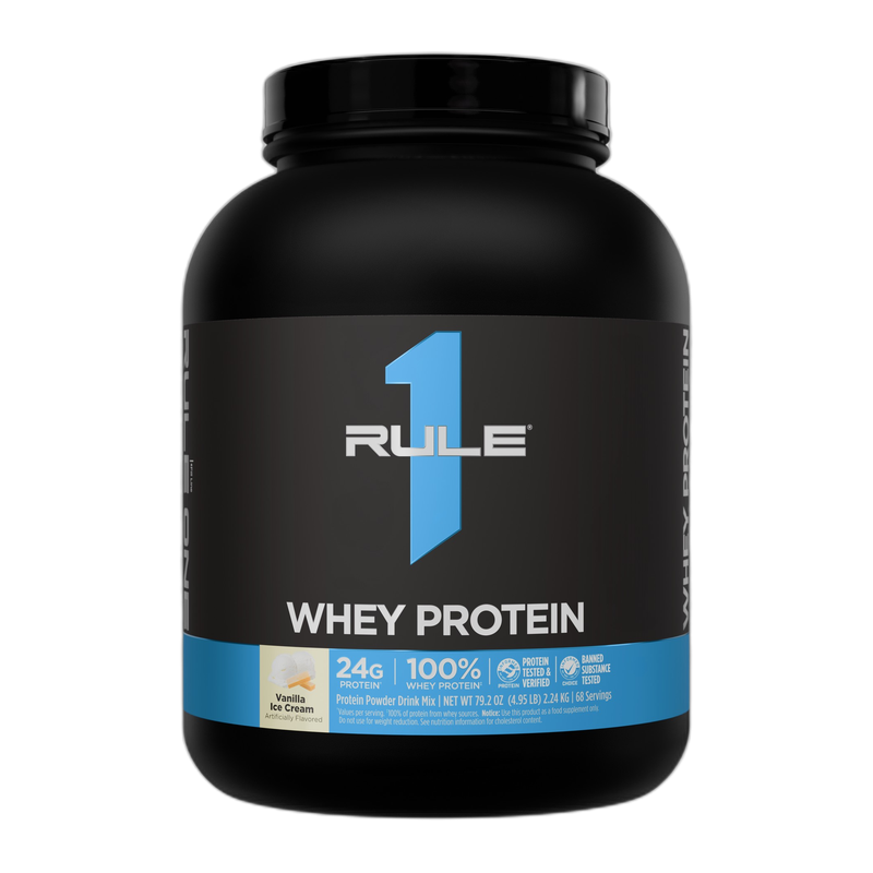 Rule1 Whey Protein Blend 5lb Vanilla Ice Cream