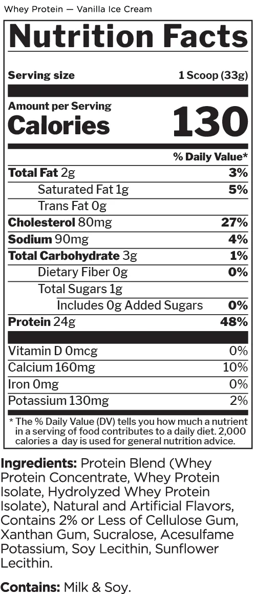 Rule 1 Whey Protein Blend 5 lb, Vanilla Ice Cream thumbnail 2