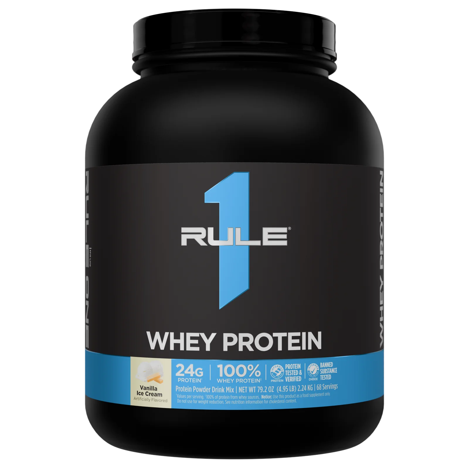Rule 1 Whey Protein Blend 5 lb, Vanilla Ice Cream thumbnail 3