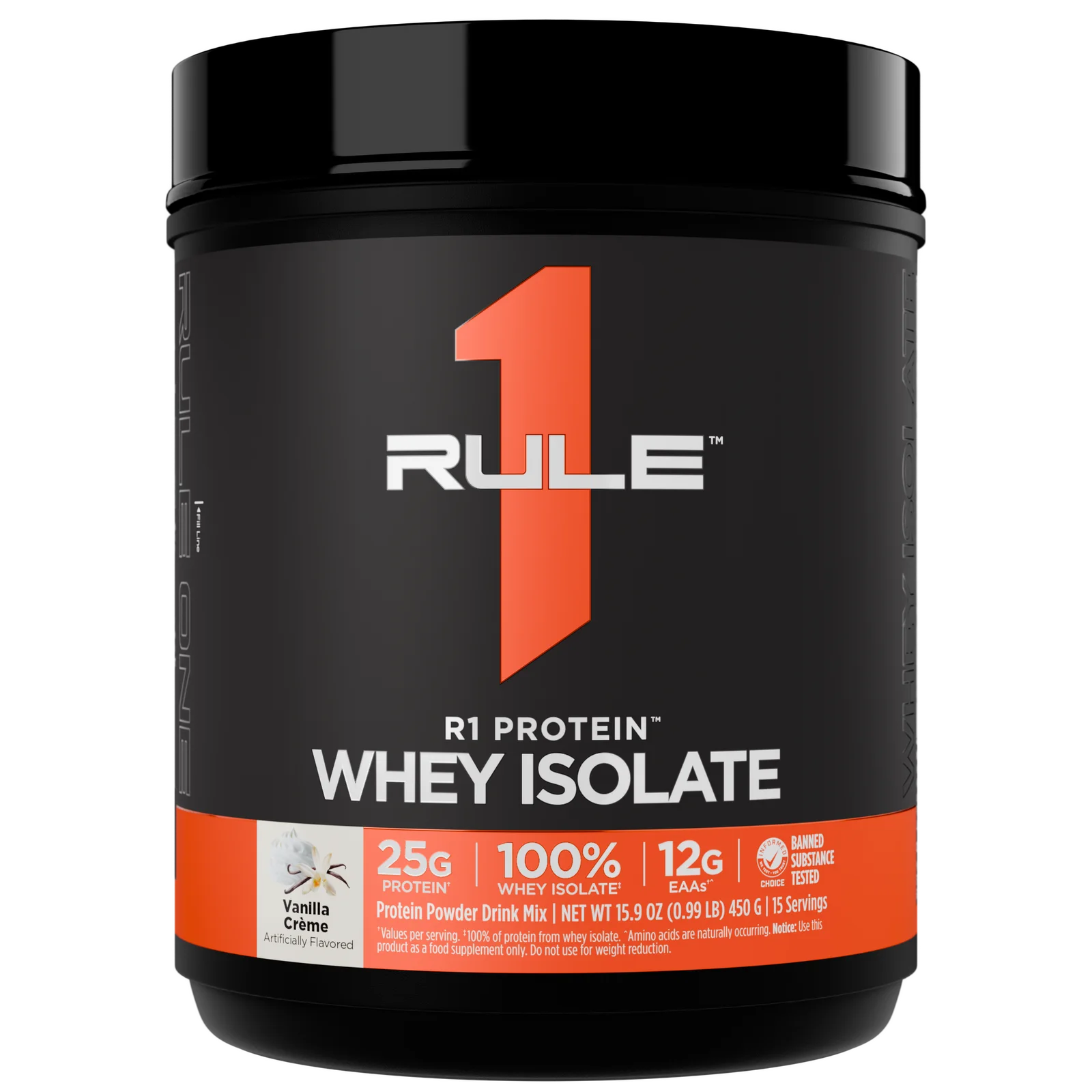 Rule 1 Whey Protein Isolate 1 lb, Vanilla Crème thumbnail 3