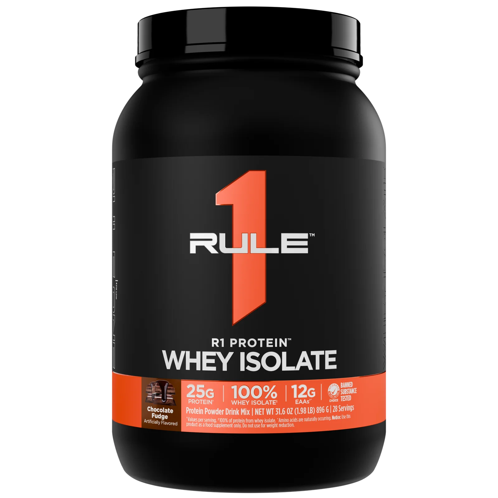 Rule 1 Whey Protein Isolate 2 lb, Chocolate Fudge thumbnail 3