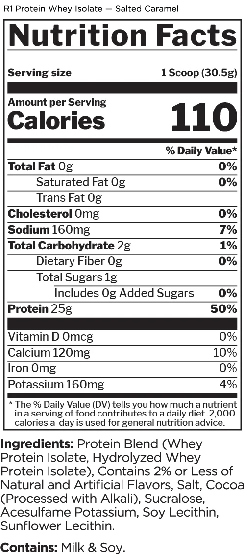 Rule 1 Whey Protein Isolate 2 lb, Lightly Salted Caramel thumbnail 2