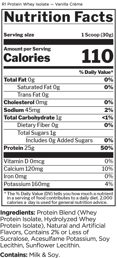 Rule 1 Whey Protein Isolate 5 lb, Vanilla Crème thumbnail 2