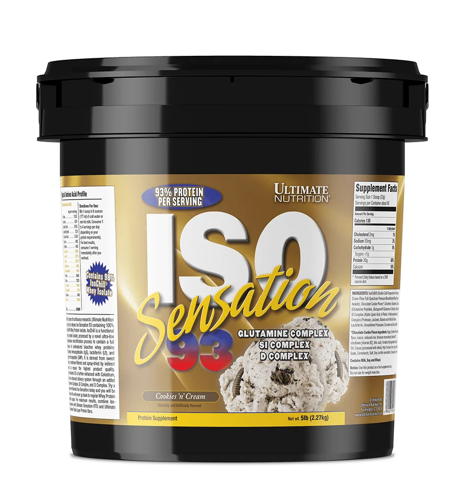Ultimate Nutrition Iso Sensation 93 5 lb, Cookies & Cream thumbnail 2